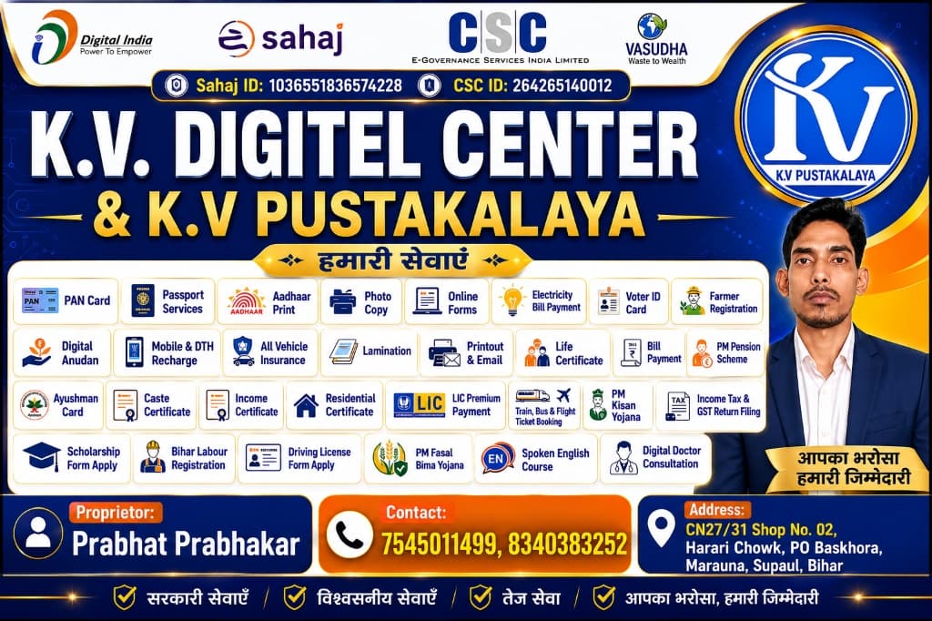 KV Digitel Center & KV Pustakalaya Banner